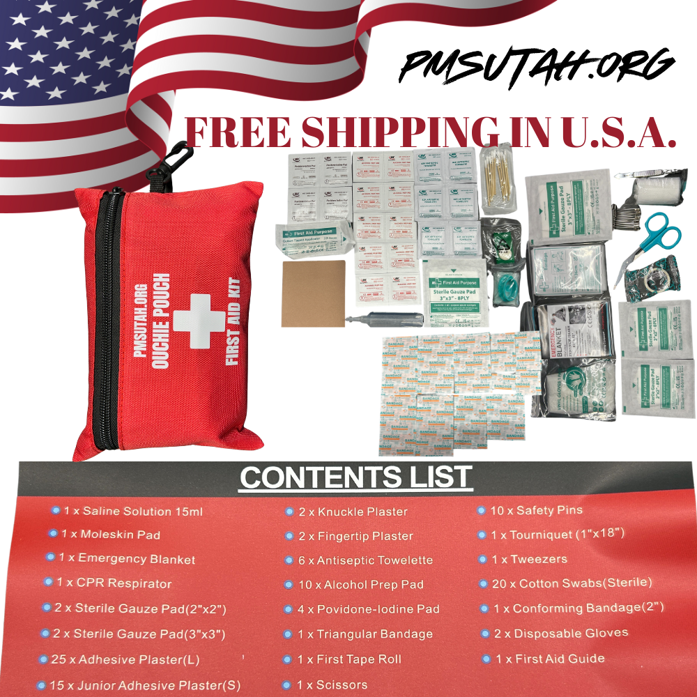 Medium First Aid Kit Med Pack Medical Emergency Trauma Bag Survival Box Pouch - PMSUTAH