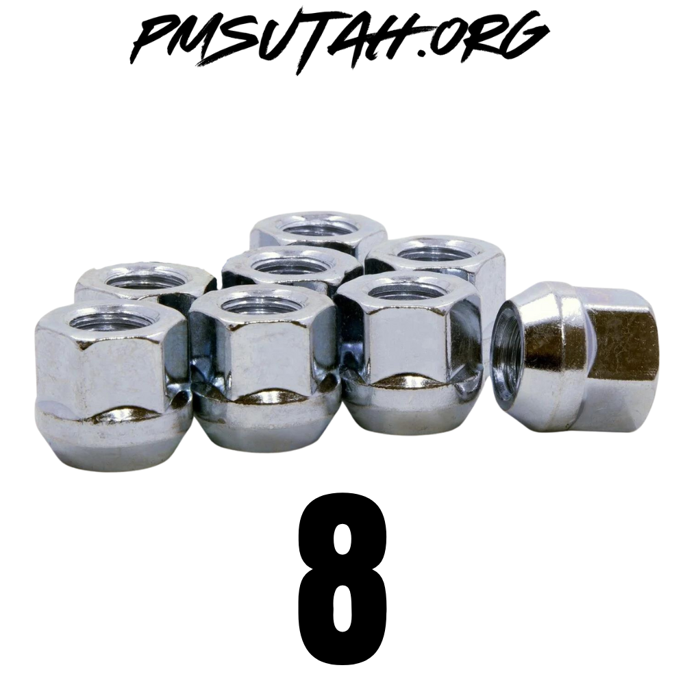 Yamaha UTV OEM Style Tapered Chrome Lug Nut 10mm x 1.25mm Thread Pitch - PMSUTAH