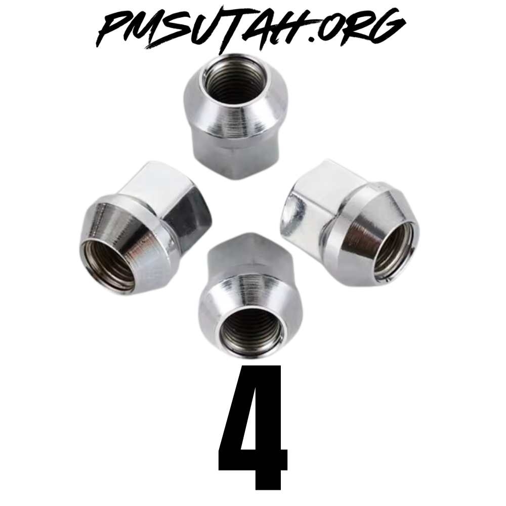 Yamaha UTV OEM Style Tapered Chrome Lug Nut 10mm x 1.25mm Thread Pitch - PMSUTAH