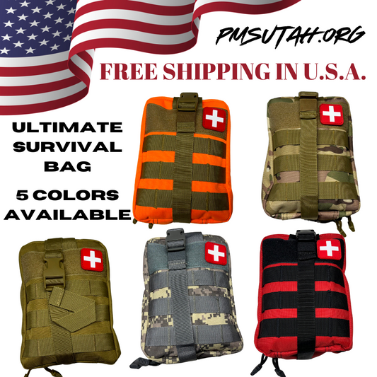 Emergency Survival Kit Bag First Aid Military Camping Trauma Case Medical Hiking - PMSUTAH