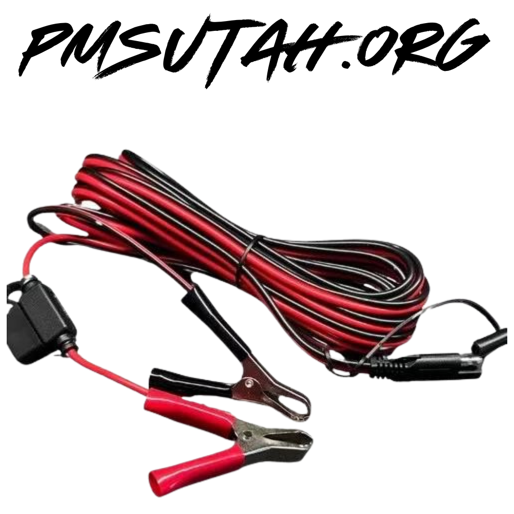 Alligator Clip Battery Charger Cord Cable Plug In Adaptor Tender Quick Disconnect ATV UTV SXS - PMSUTAH