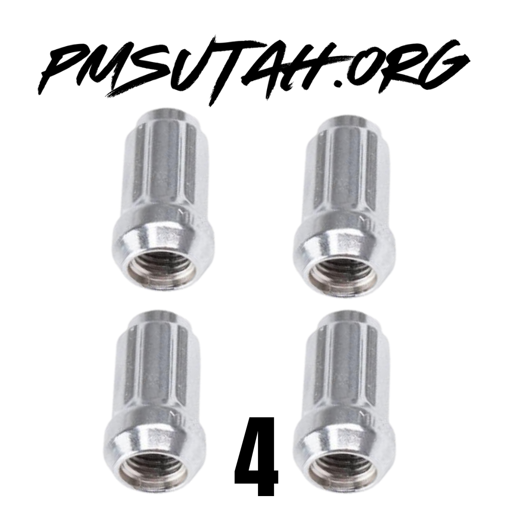 Yamaha Wolverine Viking YXZ UTV Lug Nuts OEM Style 8 Spline Lug Nuts 12mm x 1.25mm Thread Pitch Chrome Red Blue - PMSUTAH