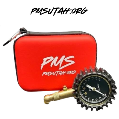 Low Pressure Air Tire Gauge UTV ATV SXS 1-15 PSI Round Protective Rubber Guard - PMSUTAH